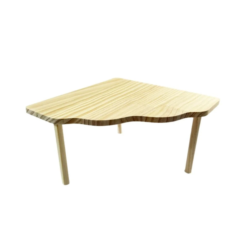 Wooden Hamster Platform Jumping Board Playground Small Pets Playing Stand Funny Fanshaped Table Hamster Climbing Toy