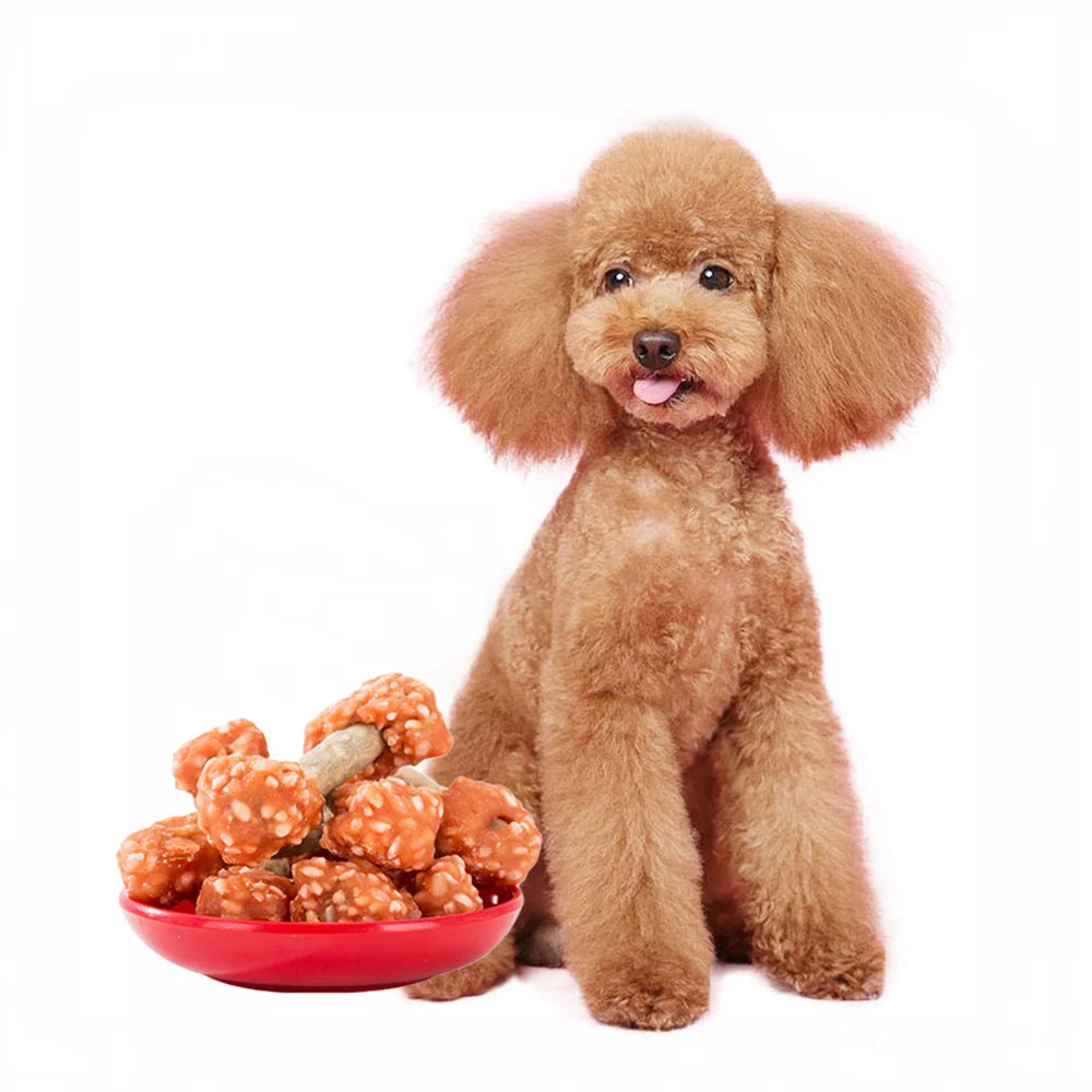 7.05oz/14.11oz(200g/400g) Chicken Dumbbell With Rice All Natural Ingredients, Natural Dog Treats, Healthy, Easily Digestible