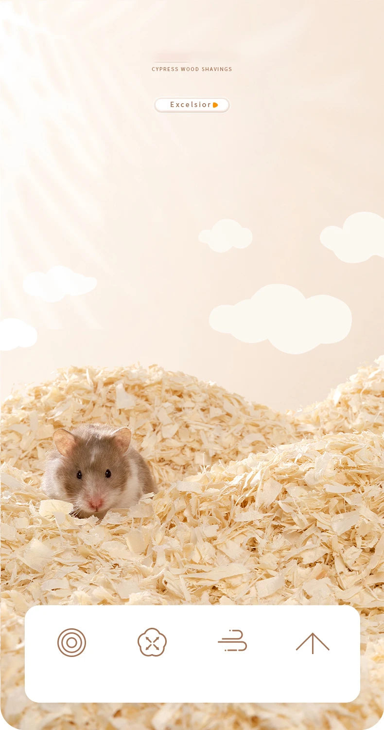 1/1.5kg Hamster Sawdust Poplar Wood Shavings Bedding Hedgehog Breathable Deodorant Wood Chips Summer Landscaping Supplies