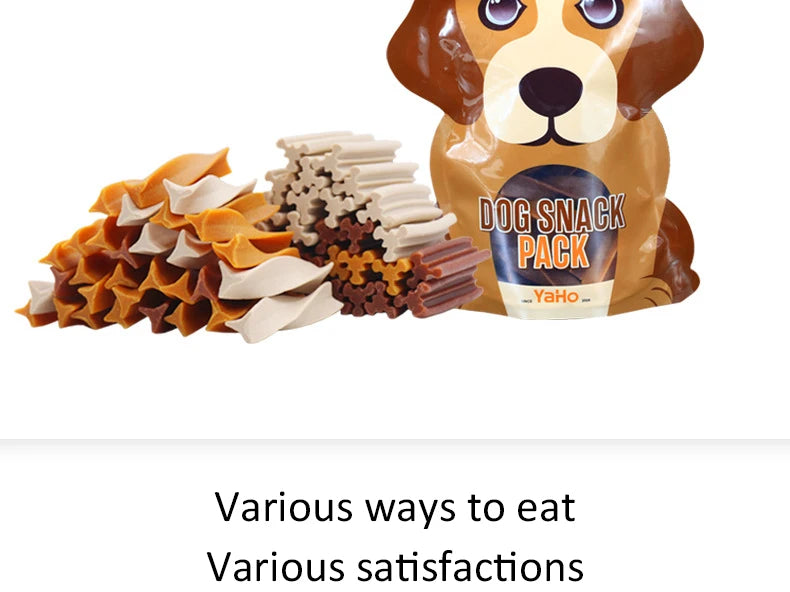 Dog Snacks Teething Stick 120g Mixed Flavor Tooth Cleaning Bone Easy To Carry Adult Dogs Puppy Training Reward Pet Snacks Food