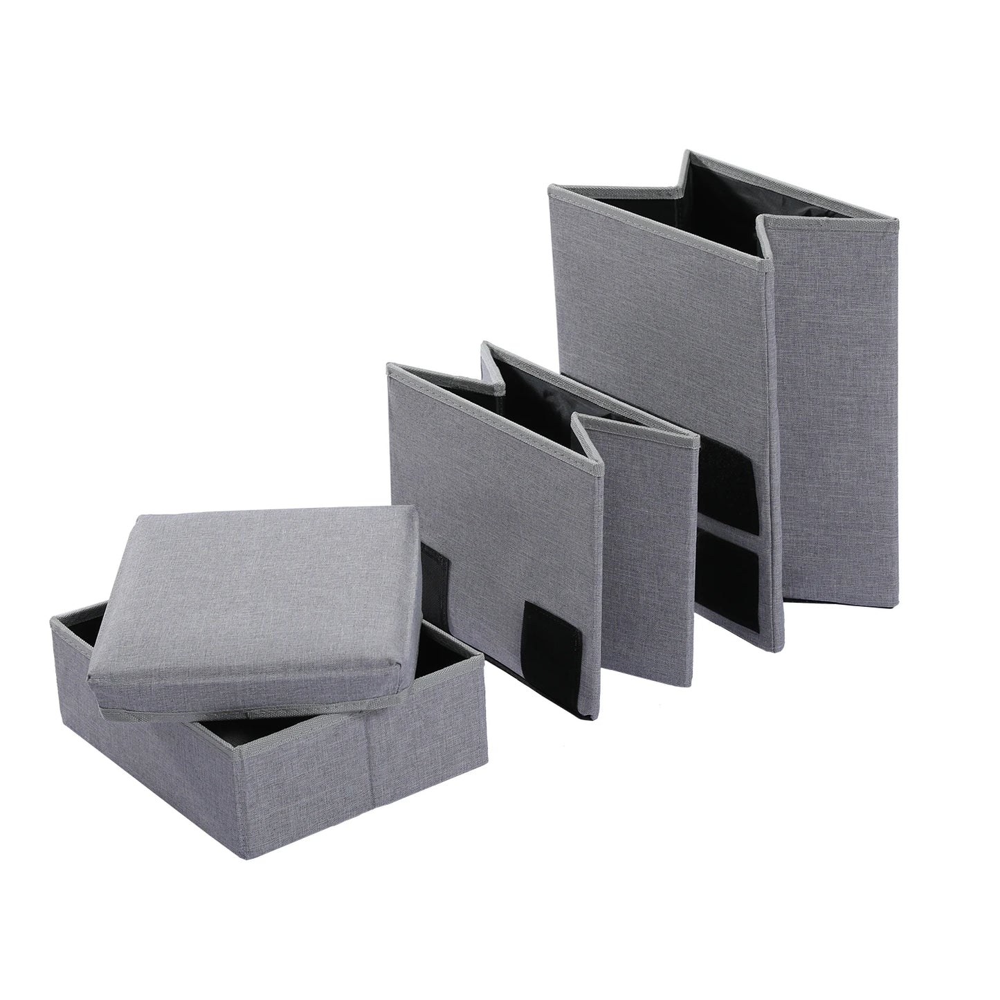 3-Tier Dog Stairs Foldable Pet Stair with Storage Box Adjustable Height Dog Steps for Small Old Dog Cat Non-Slip Pet Ramp Indoor