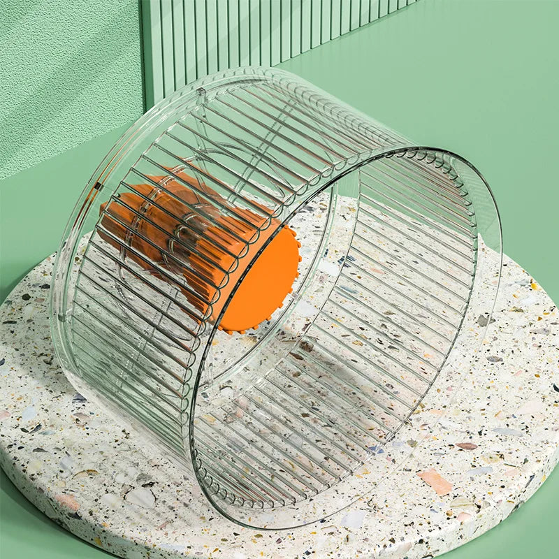 Hamster Silent Exercise Wheel - Dual ABEC-7 Bearings & Adjustable Stand, Extra Wide 28cm for Syrian/ Roborovski hamster, Anti-Shock Base