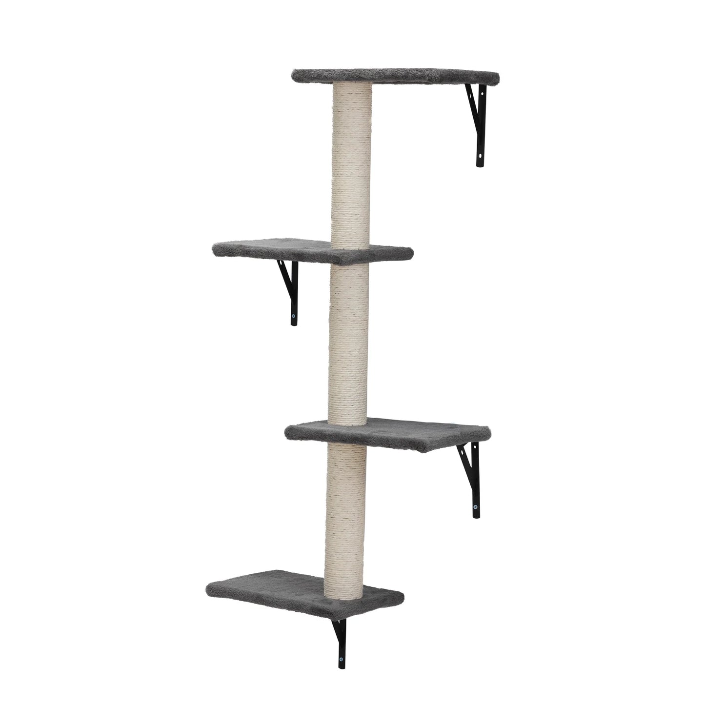 5 Pcs Wall Mounted Cat Climber Set Floating Cat Shelves and Perches Cat Activity Tree with Scratching Posts Scratching Posts Wall Mounted