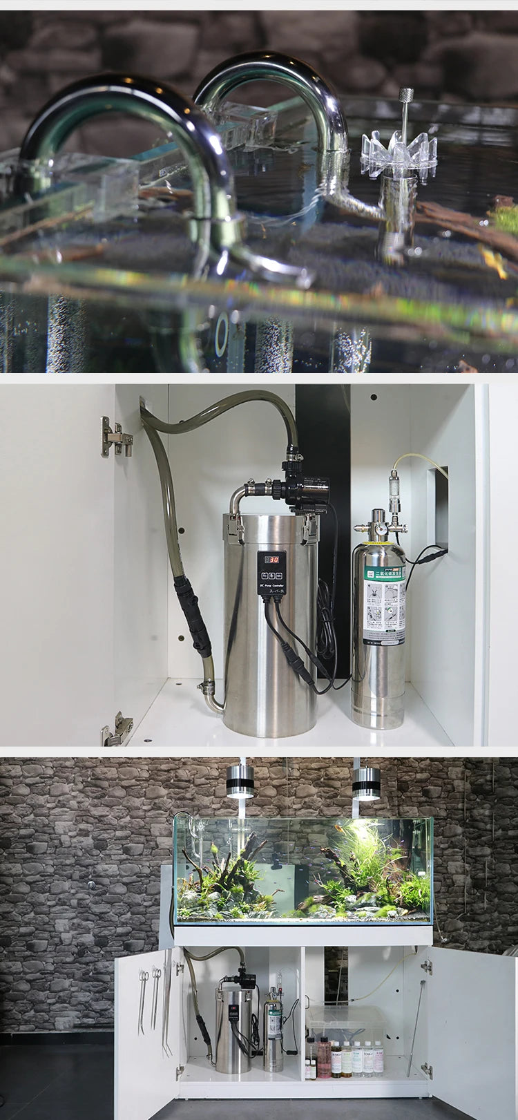 Aquarium 2500L/H 2.5m DC Water Circulation Frequency Conversion Water Pump Fish Tank Filter Submersible Fountain Pump