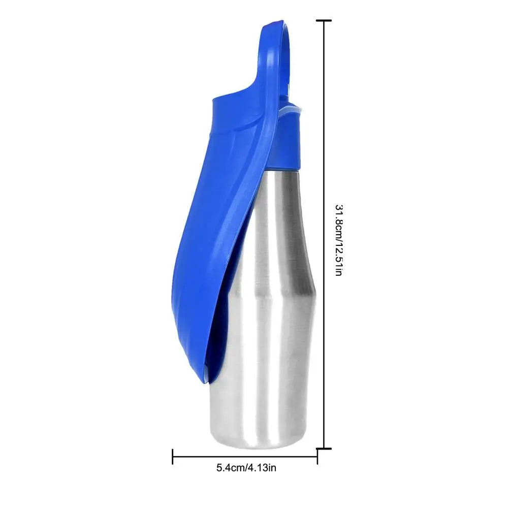 Dog Water Bottle 27oz Stainless Steel Travel Water Dispenser Travel Camping 2 In 1 Dog Water Bowl