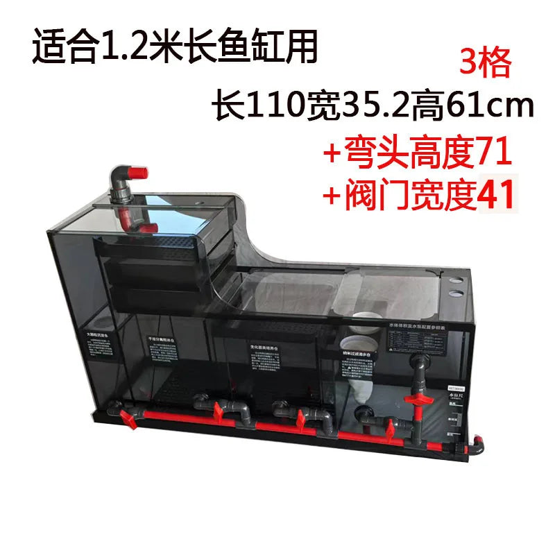 LTT fish tank bottom filter filter tank wet and dry separator siphon tank