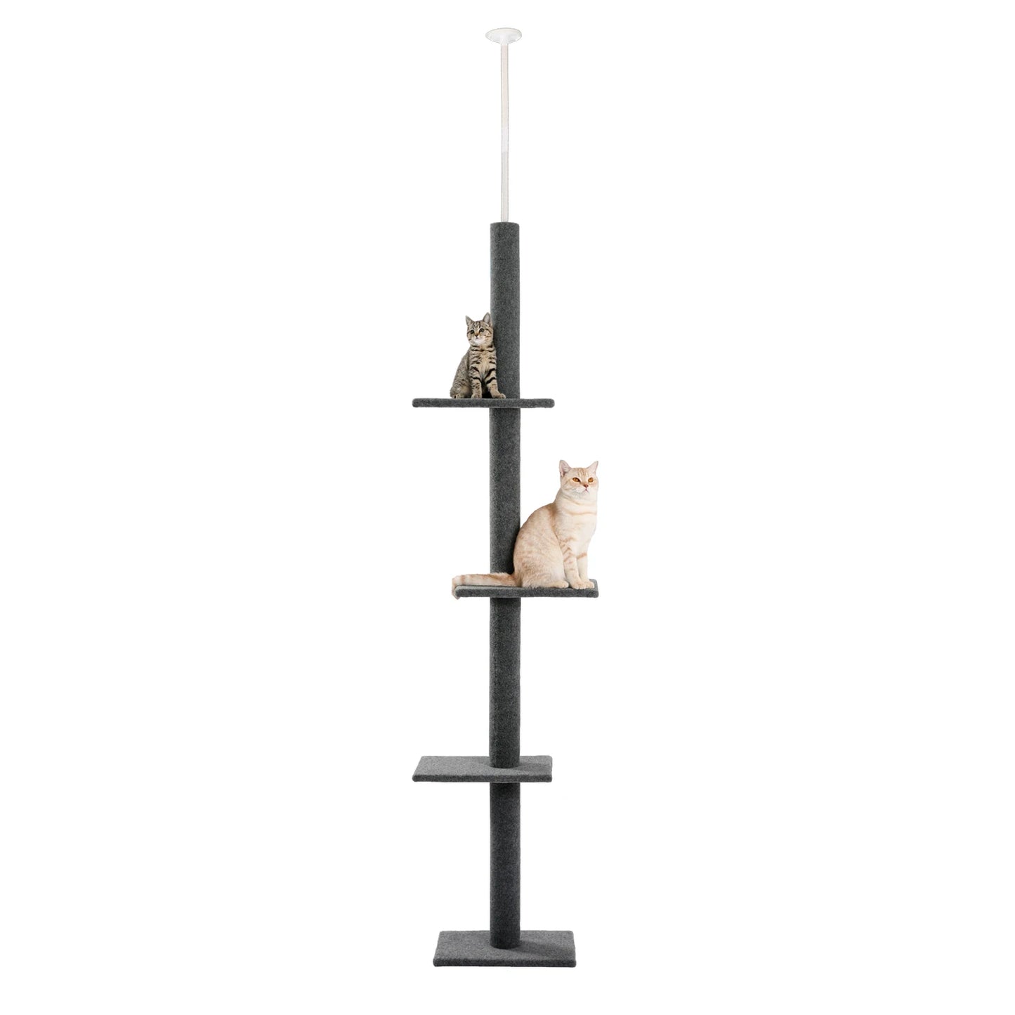 Adjustable Floor-to-Ceiling Vertical Cat Tree Tower Stable Tall Cat Climbing Tree Cat Kittens Cat Toy Suitable for Indoor Cats