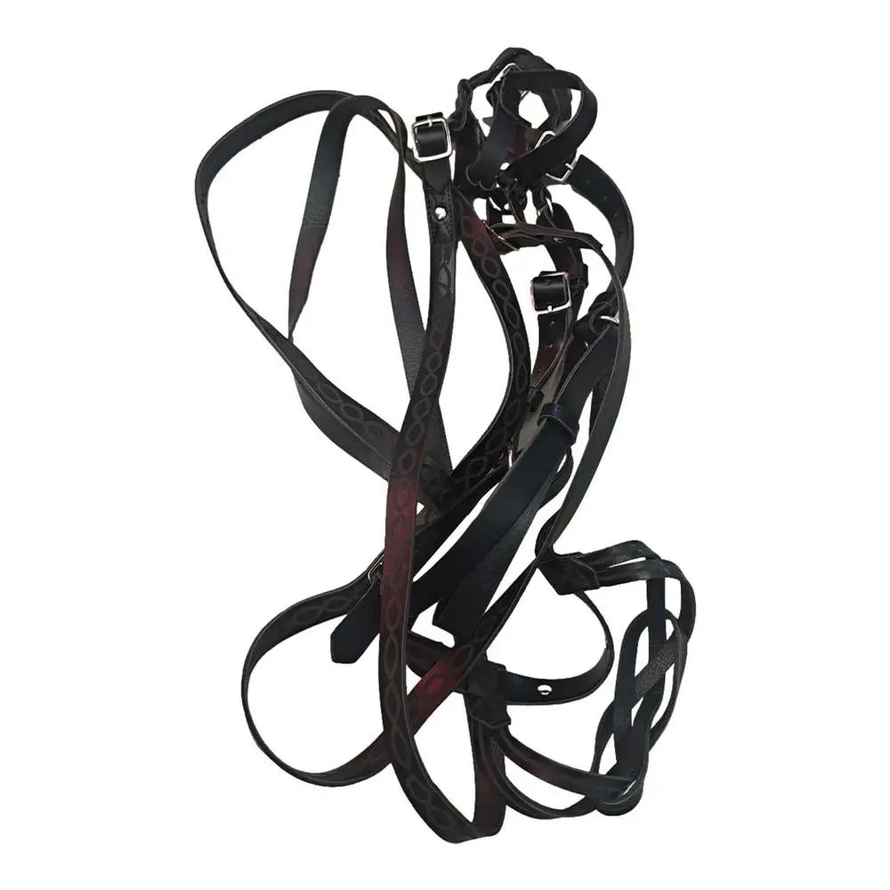 PU Horse Lead Rope Strap Adjustable Equestrian Rein Racing Halters Swivel Buckle Ponies With Metal Buckle Leading Rope