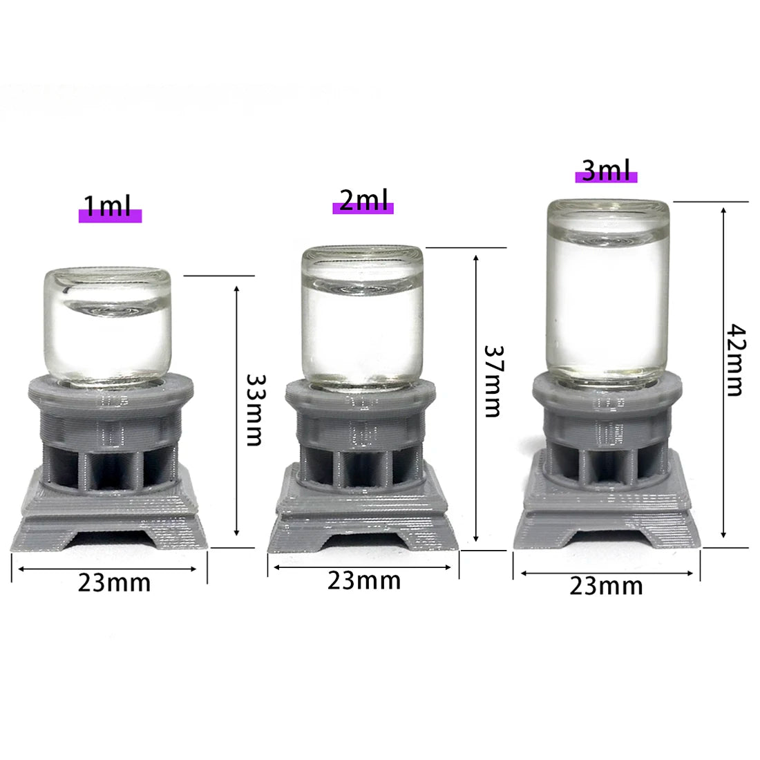 AntsKeeper Glass Waterer Feeder for Anthill Ant Nest Farms, Prevents Drowning, Honey Sugar Water Can be Fed Directly, 1ml - 30ml