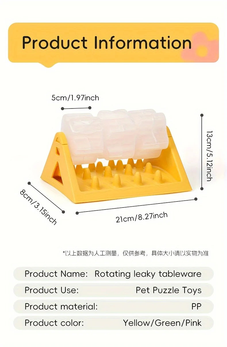 Interactive Dog Food Dispenser Toy - Puzzle Feeder with Leak-Proof Design, Slow-Feeding Design & Durable PP Material for Dogs