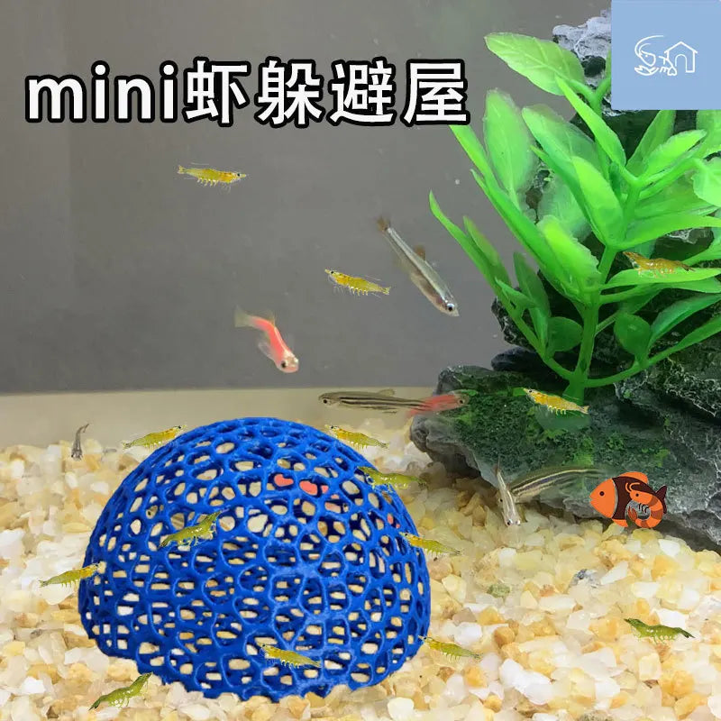 3D Printed Hiding Cave Shelter Ornaments for Small Fish Shrimp To Breed, Play and Rest, Fish Tank Accessories Aquarium Decoration
