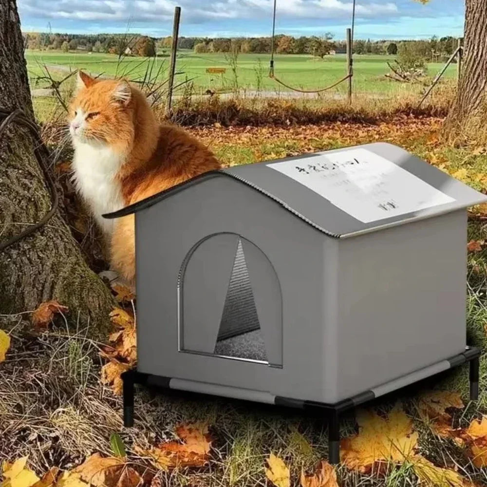 Cat Nest Waterproof Stray Cat House Outdoor Feral Large Capacity Pet Rainproof Moisture Large Enclosed Bite Resistant Cat Nest