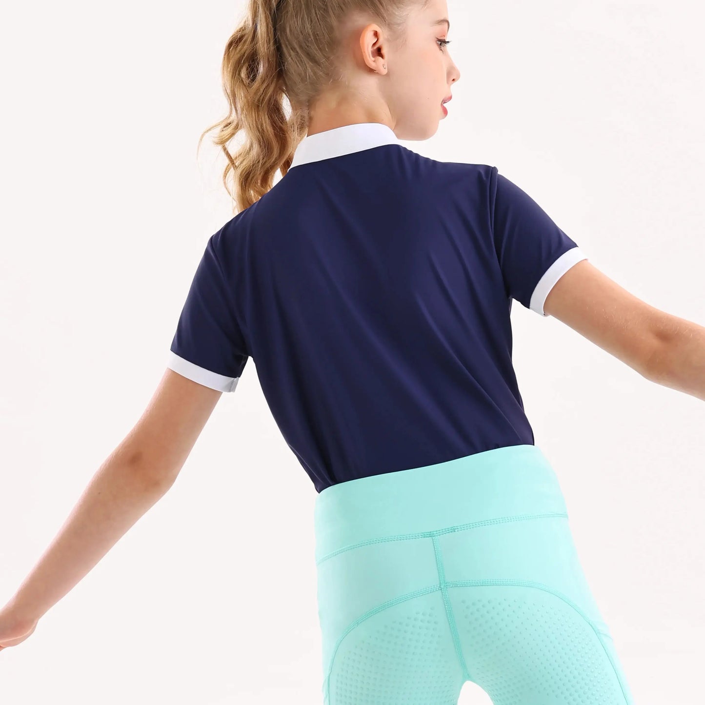 Summer Children's Short sleeved Equestrian T-shirt Children's Equestrian Clothing Summer Short sleeved shirt Quick drying High elastic