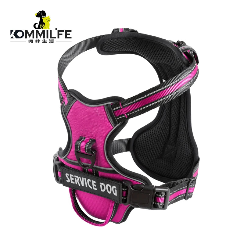 Nylon Dog Harness Vest Reflective Dog Harness Personalized Breathable Adjustable Pet Harness Leash For Small Medium Large sizes