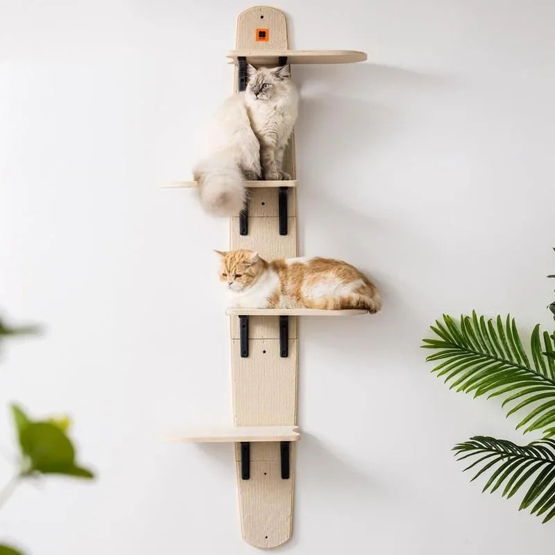 58 4-Levels Door Mounted Hanging Cat Climber Vertical Cat Tree Tower with Carpeted Plank for Indoor Cats