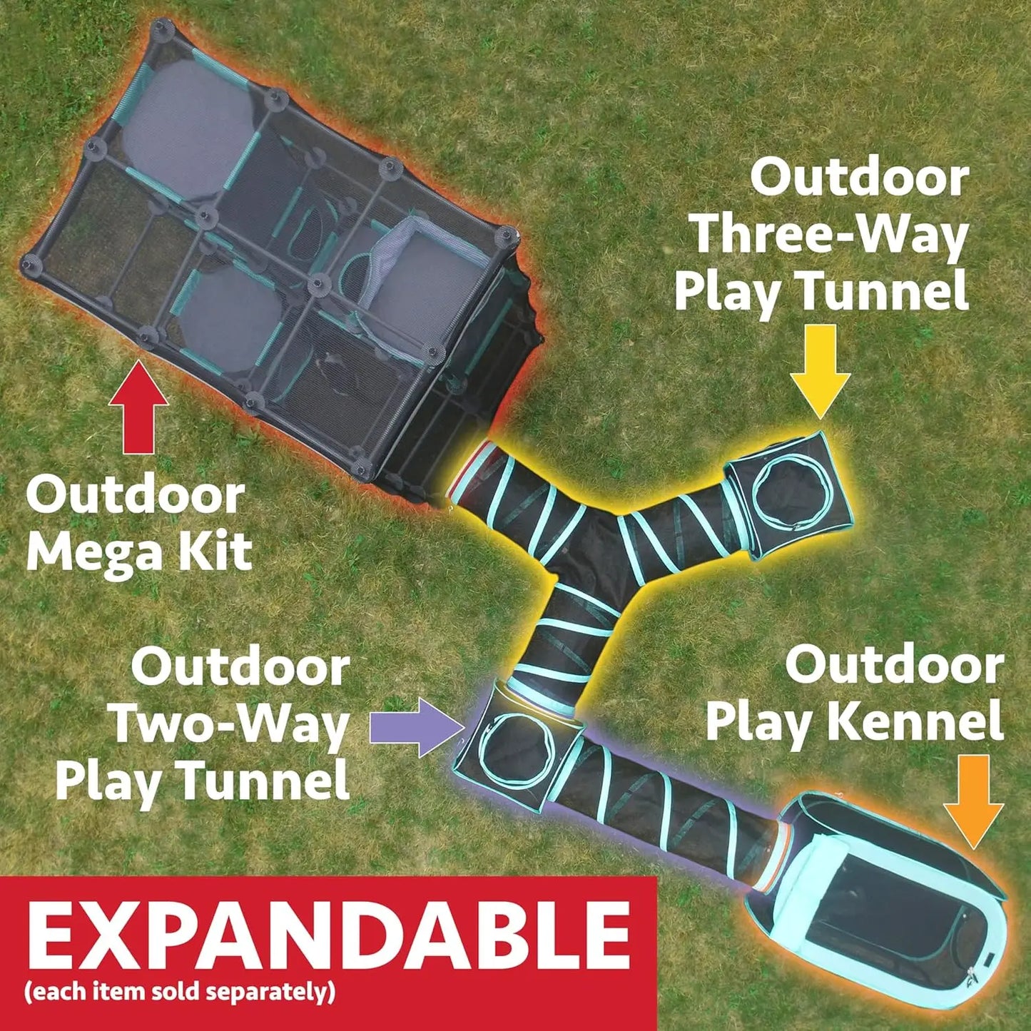 City Outdoor Cat Furniture and Play Kits for Cats, Outdoor Mega Kit