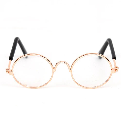 Cute Vintage Round Cat Sunglasses Pet Photos Props Reflection Eyewear Glasses for Cats Small Dog Pet Dog Cat Accessories