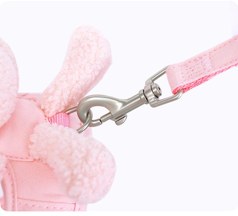 Monochromatic Pet Vest, Harness and Leash Set, Pocket Bear, Clothes for Chihuahua, Yorkie, Walking, Training, Cat, Dog Chain