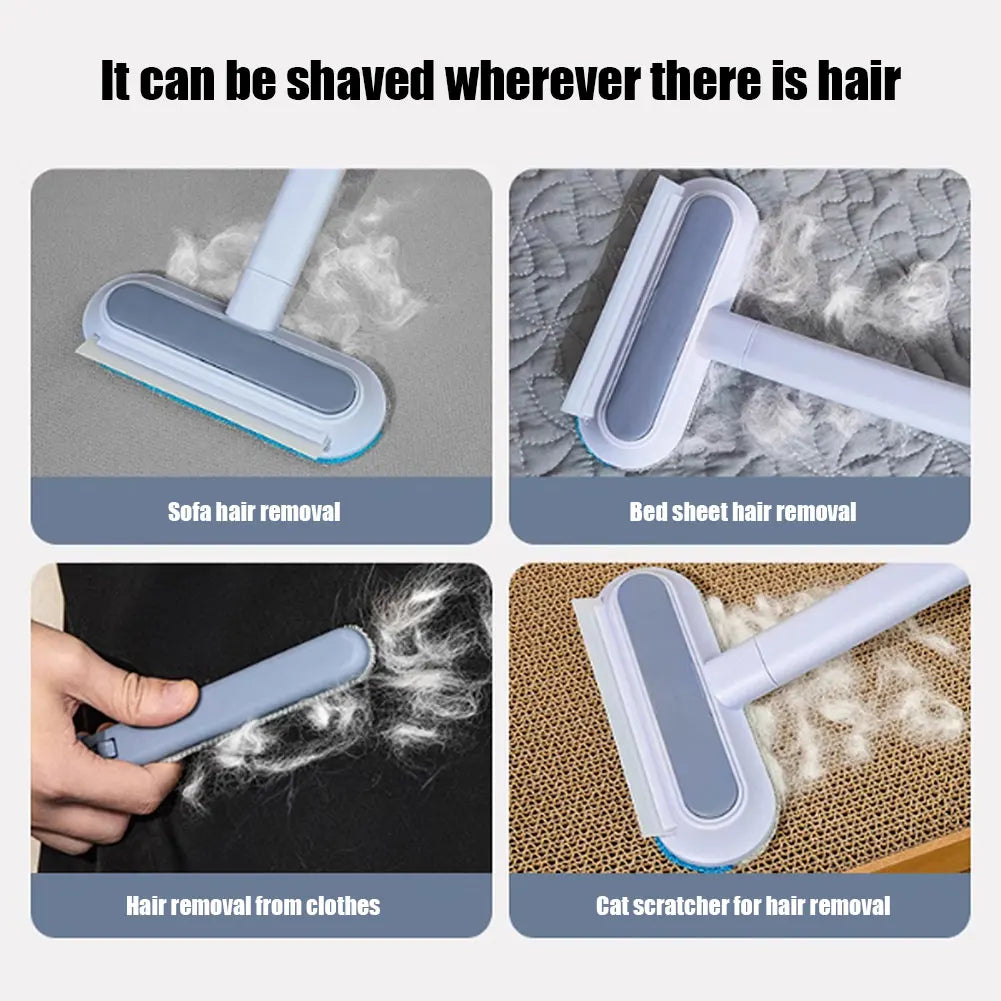 3 in 1 Pet Hair Remover Brush Long Handle Cleaning Brush Pet Fur Cleaning Tool Cat Dog Hair Remover Brush Pet Supplies