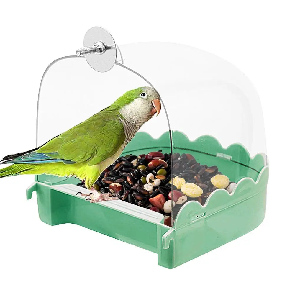 Bird Bath For Cage Spacious Parakeets Shower Bathtub Multifunction Cleaning Pet Supplies Bird Cage Accessories Clear Bathtub