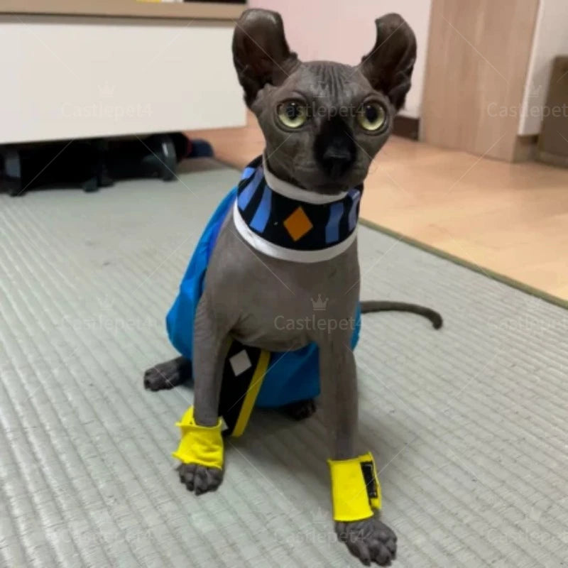 Handmade Sphinx Cosplay Cat Costumes Hairless Cat Clothes Cats Costumes Crotch-Proof Trousers Cat Clothes