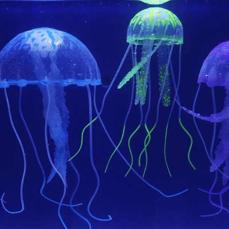 Simulated Glowing Effect Jellyfish Miniature Figurines Gifts