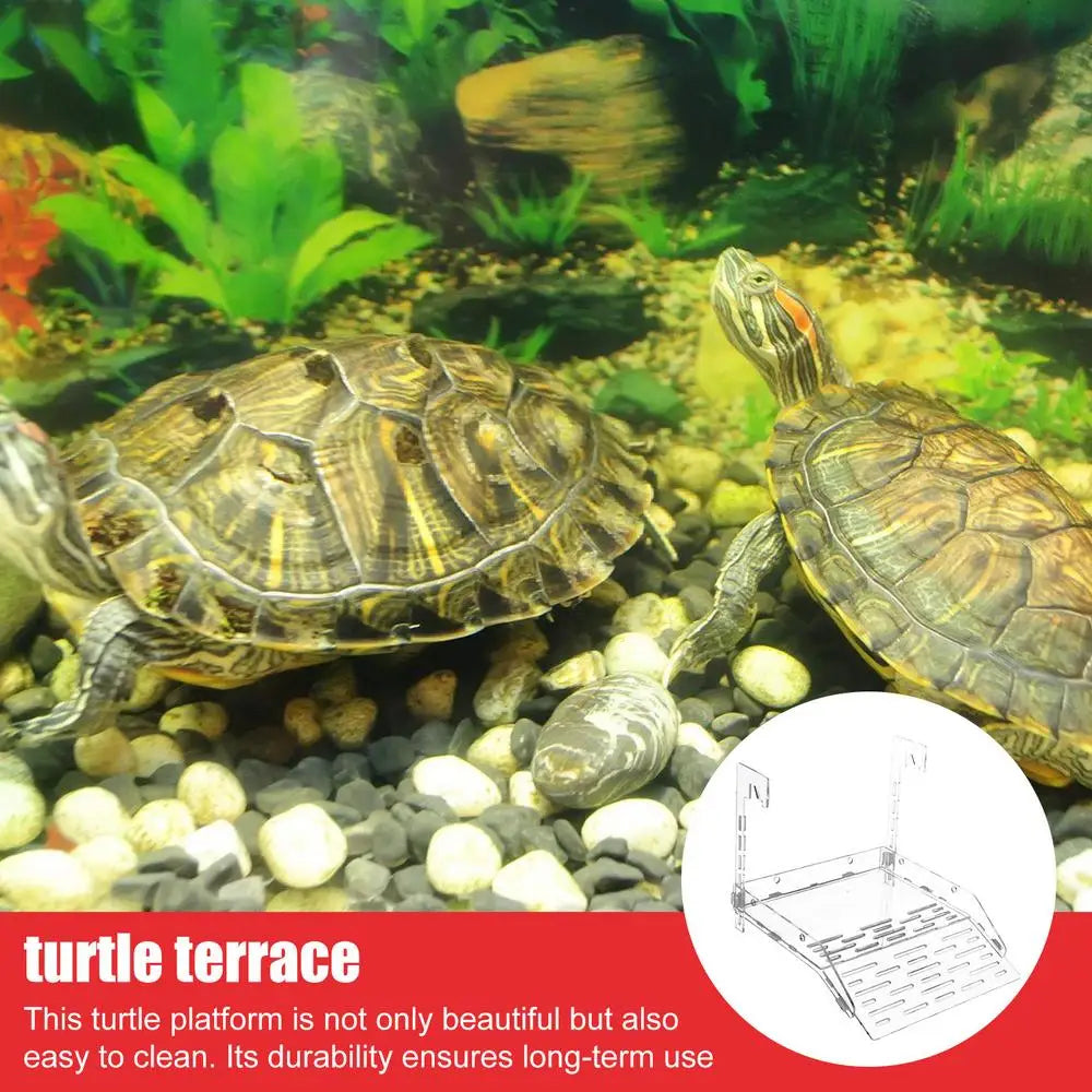 Turtle Basking Ramp Acrylic Multipurpose Basking Dock Aquarium Reptile Resting Terrace Turtle Tank Accessories For Lizards Frogs