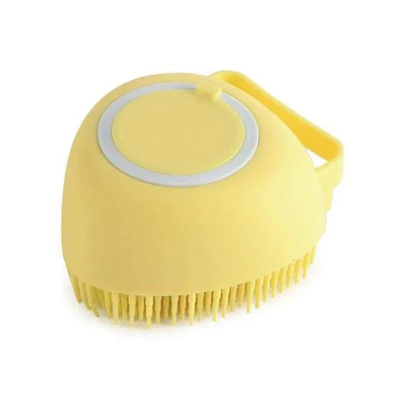 Soft Safety Bathroom Gloves Puppy Dog Cat Bath Massage Gloves Brush Silicone Comb with Shampoo Box Massager Comb Grooming Shower Brush