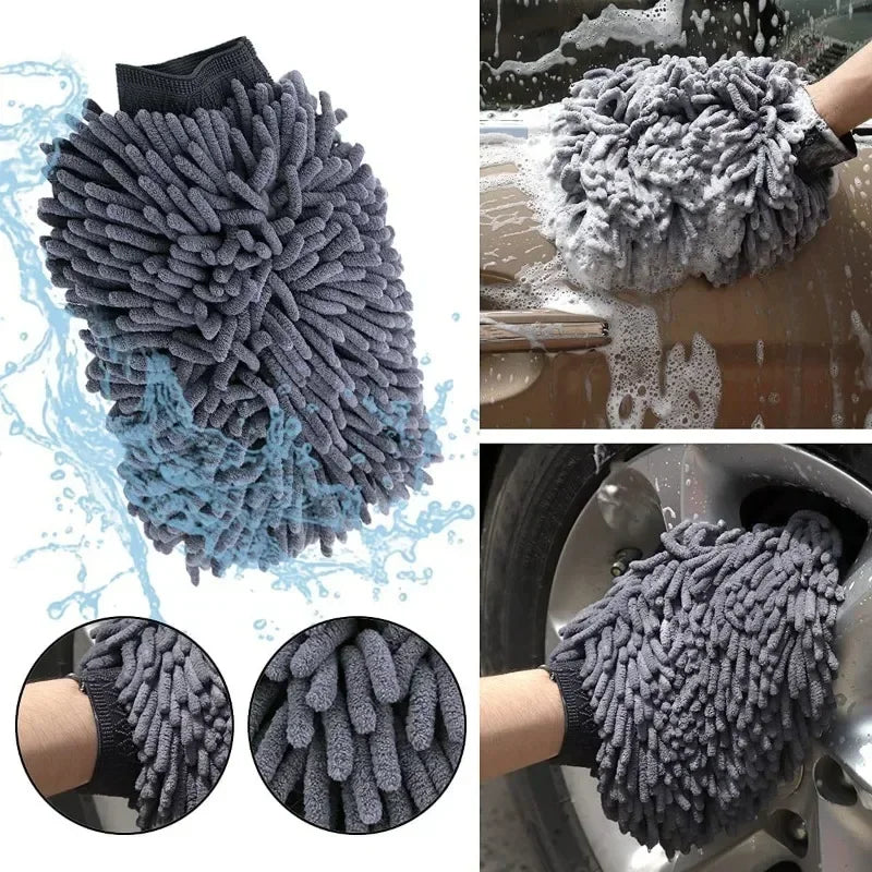 Pet Grooming Glove Quick Drying l Chenille Microfiber Double Sided Dogs Grooming Mitt