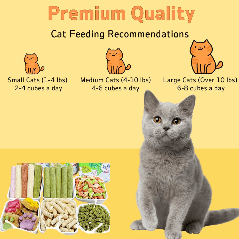 Chicken Cat Grass Milk Stick, Cat Grass Molar Stick, Cat Treats for Hairball Support and Teeth Cleaning