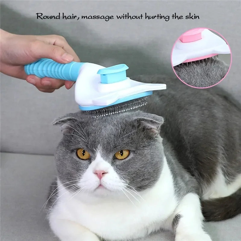 Pet Comb Cat Cleaning Supplies High Quality Self cleaning Brush Professional Grooming brush for Dogs, Cats pets Bath