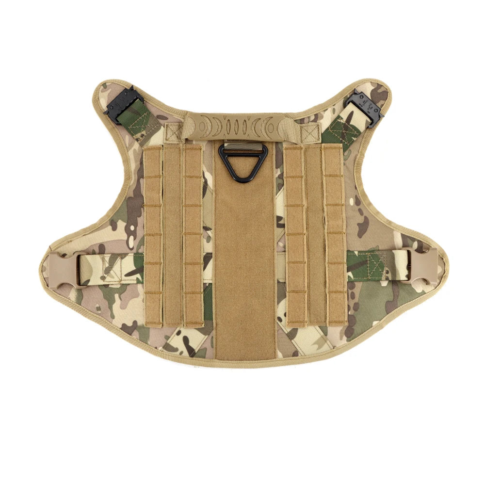 Military Large Dog Harness Collar Leash Bags Patches Set Malinois Training Vests Tactical Dogs Harnesses Accessories