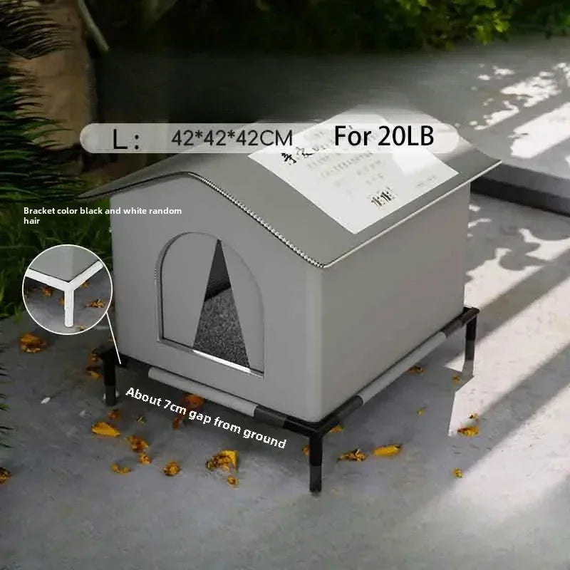 Cat Nest Waterproof Stray Cat House Outdoor Feral Large Capacity Pet Rainproof Moisture Large Enclosed Bite Resistant Cat Nest