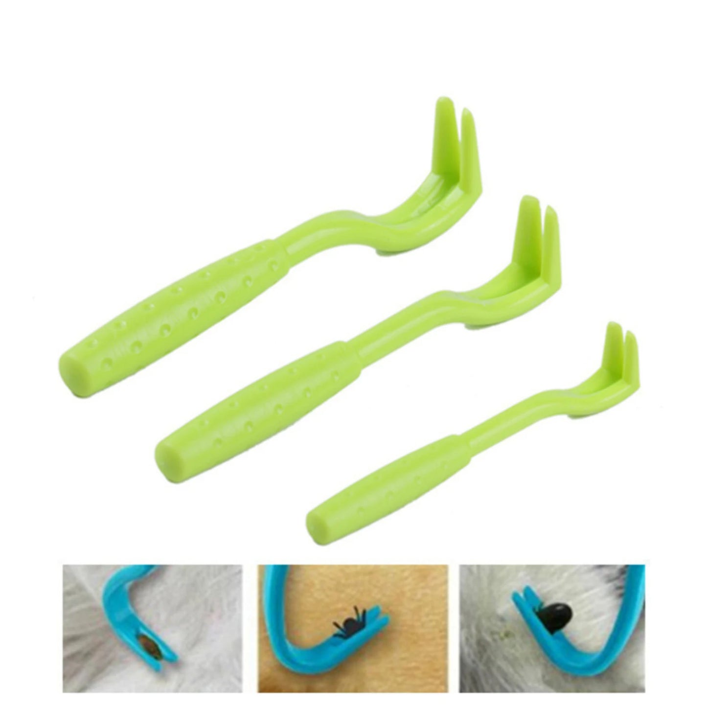 3pcs Flea Remover Hook Tick Remover Tweezer Cat Dog Accessories Tick Tool Pet Mites Flea Extractor Pet Supplies