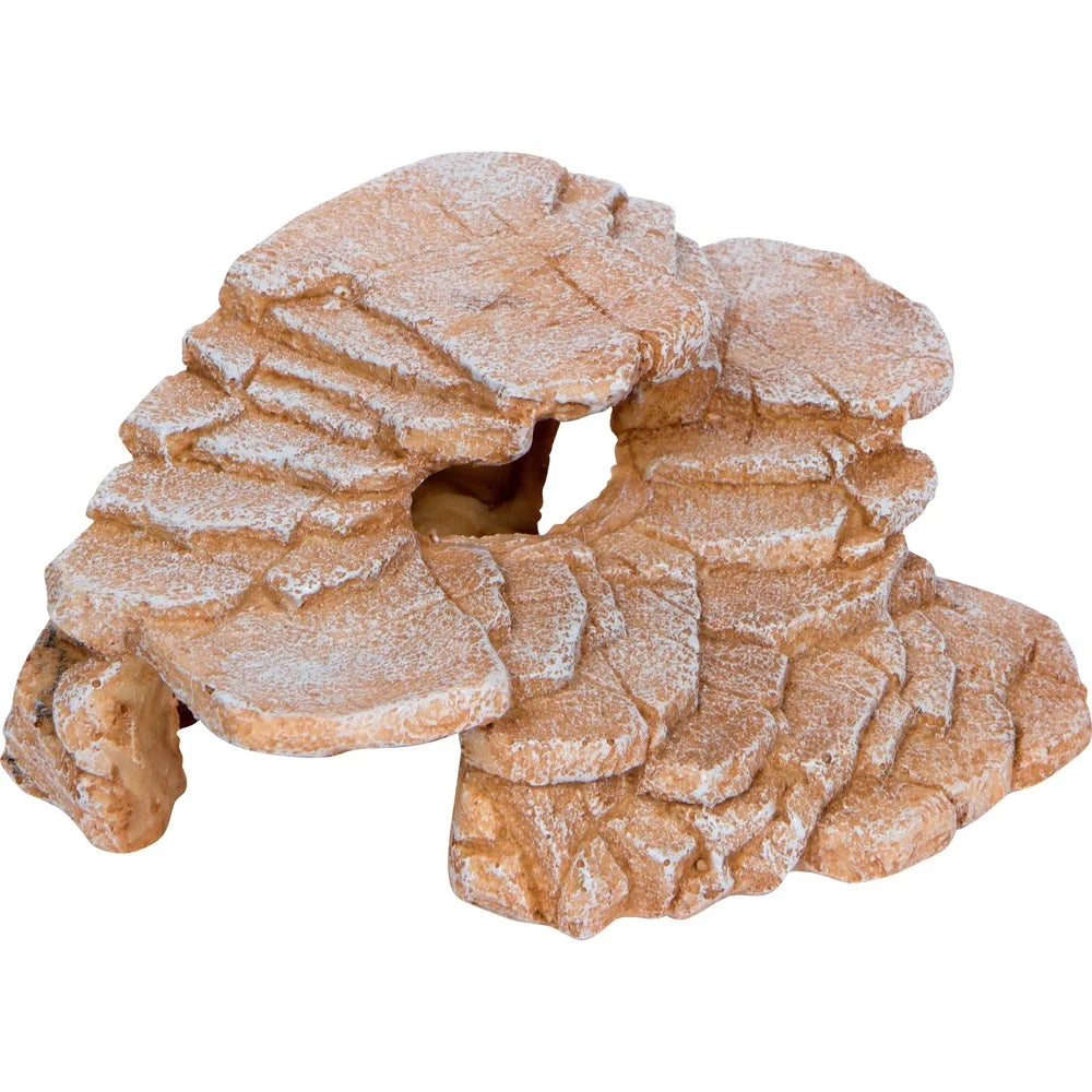Realistic Resin Aquarium Tiered Ledge Rock Formation Hideout Fish and Reptiles Natural Habitat Decoration 9L x 7W x 3.5H