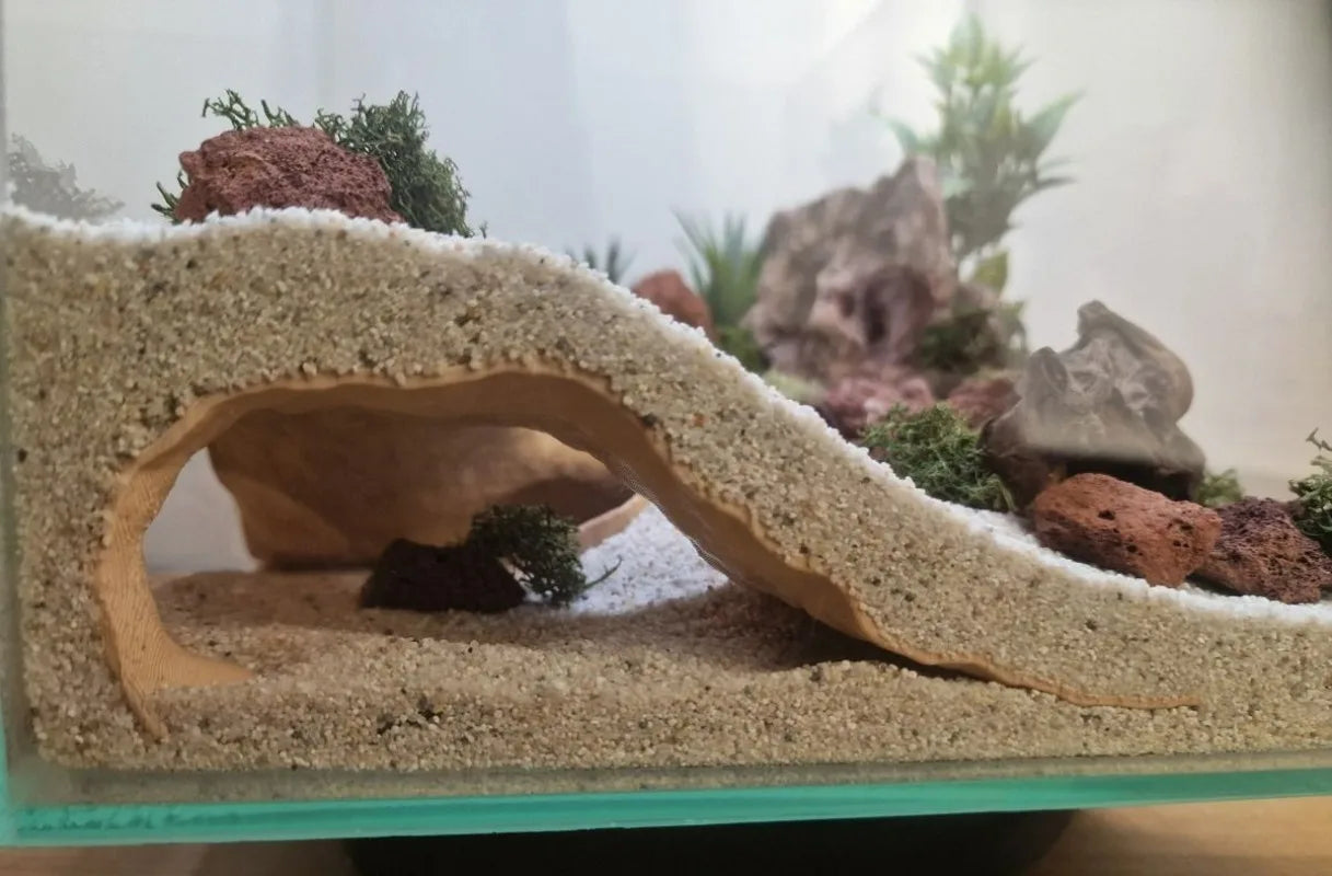 Fish Tank Underground Cave for Fish Shrimp Reptile Shelter Hiding Houses, Landscaping Ornaments 3D Printing Aquarium Decorations
