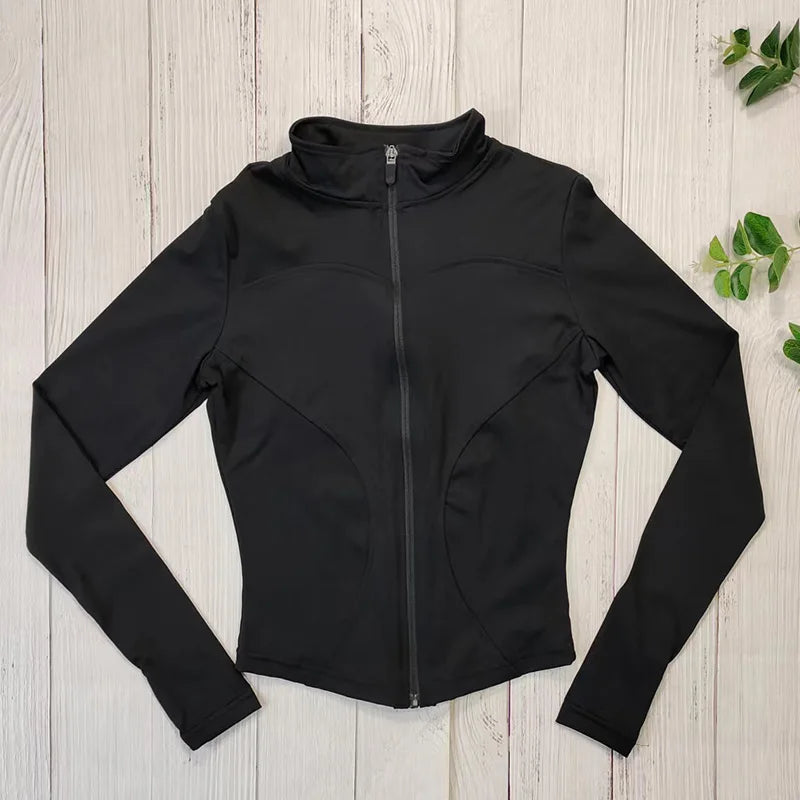 MXLLINA Zipper Horse Riding Jacket Tops Equestrian Competition Base Layer Women Long Sleeve Coat Equestrian Training Shirts