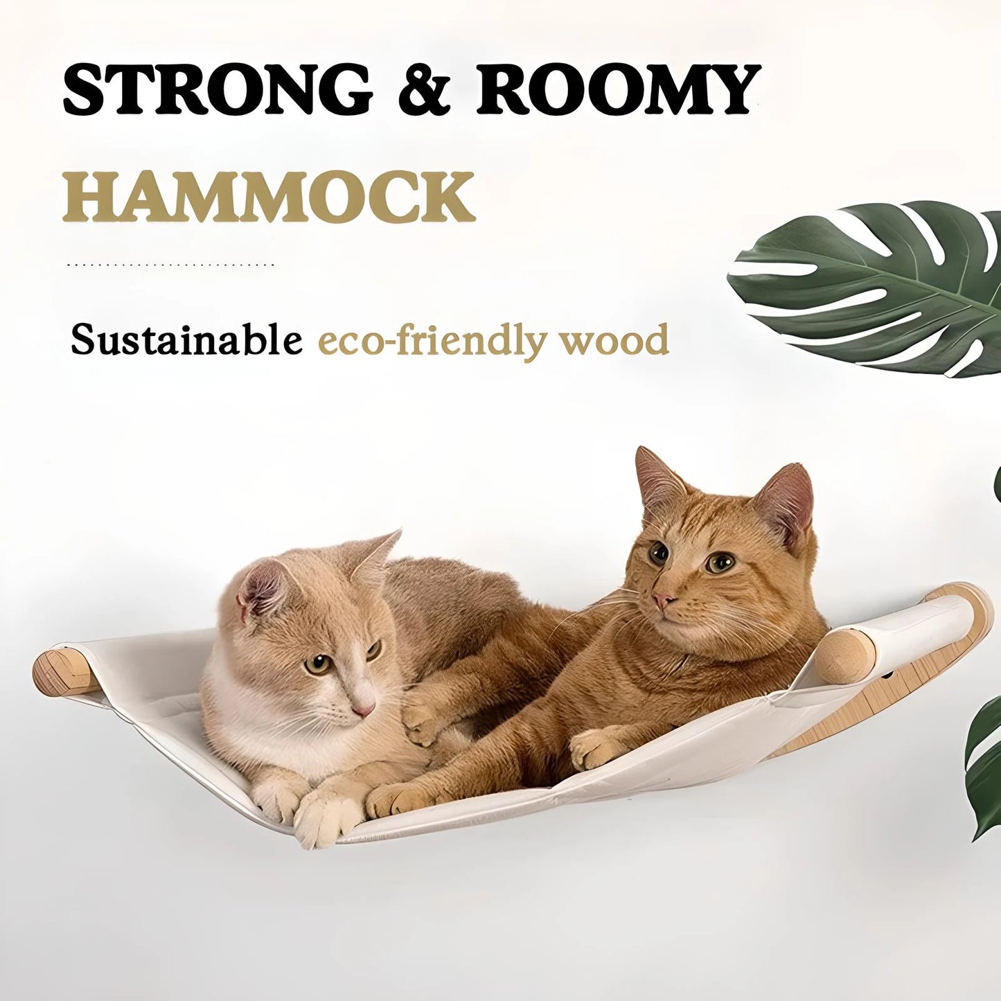 Cat Hammock Wall Mounted Cat Shelf With Two Steps - Cat Wall Shelves And Perches For Sleeping, Playing, Climbing, And Lounging -Sleeping, Playing, Climbing, And Lounging -