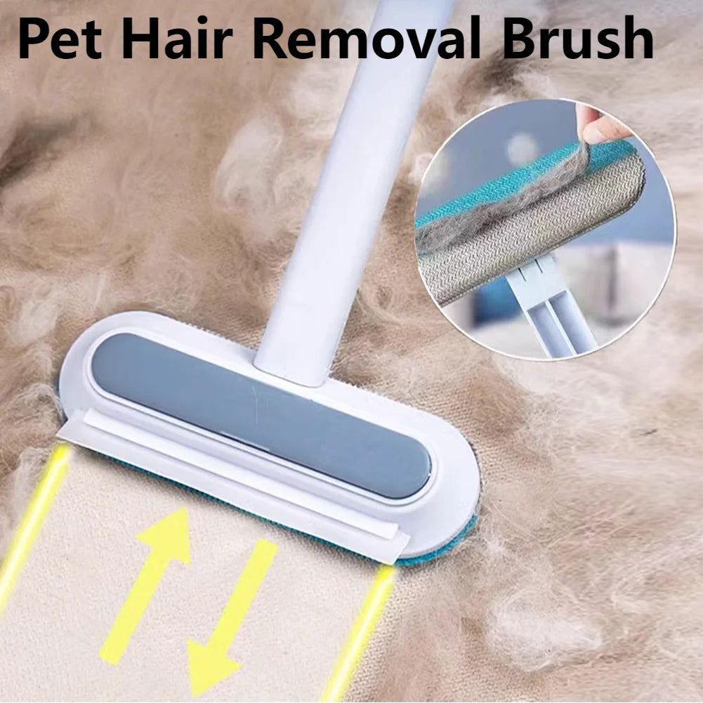 3 in 1 Pet Hair Remover Brush Long Handle Cleaning Brush Pet Fur Cleaning Tool Cat Dog Hair Remover Brush Pet Supplies