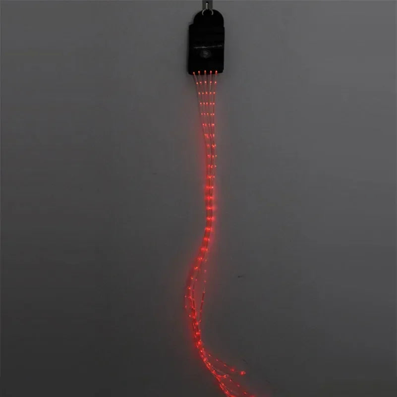 100 CM Long Rechargeable LED Horse Riding Tails Decoration Luminous Tubes Horses Riding Equestrian Saddle Halters Horse Care Product Safe night riding