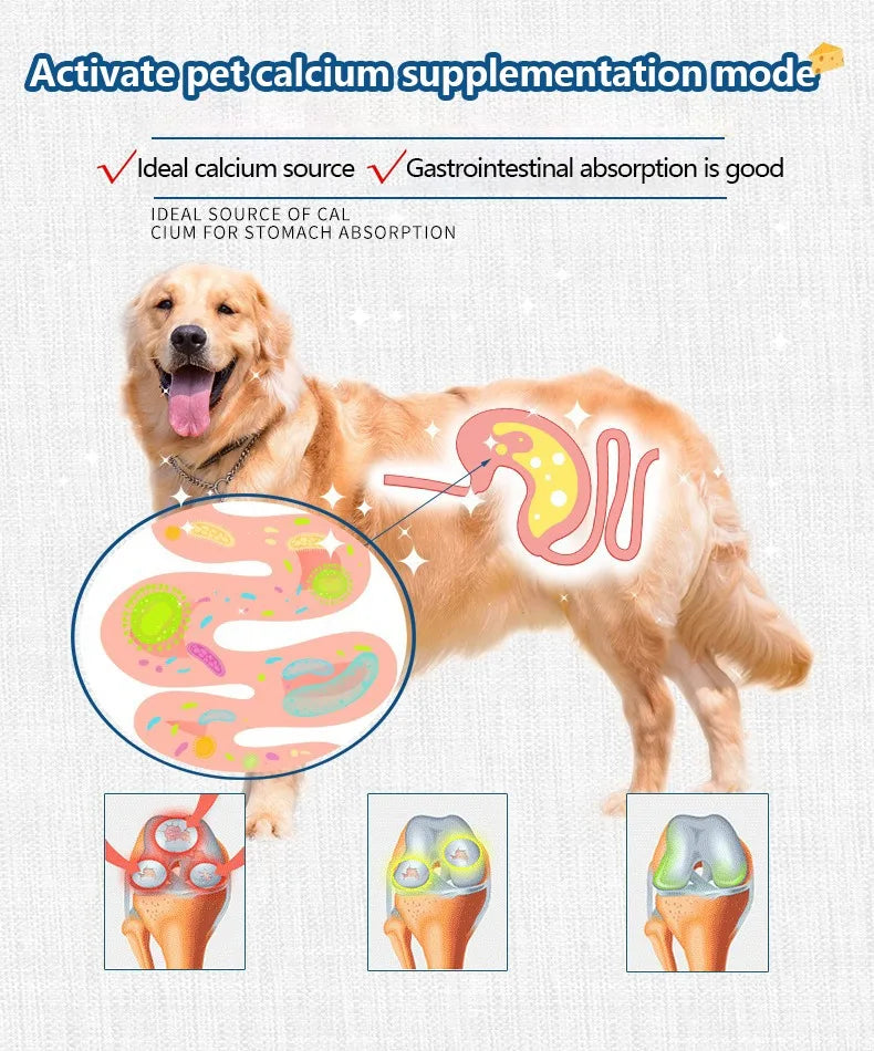 Cat Snacks Molten Cheese Freeze-dried Cheese Pet Snacks Calcium Supplement Milk Tablets Probiotics Promote Intestinal Digestion