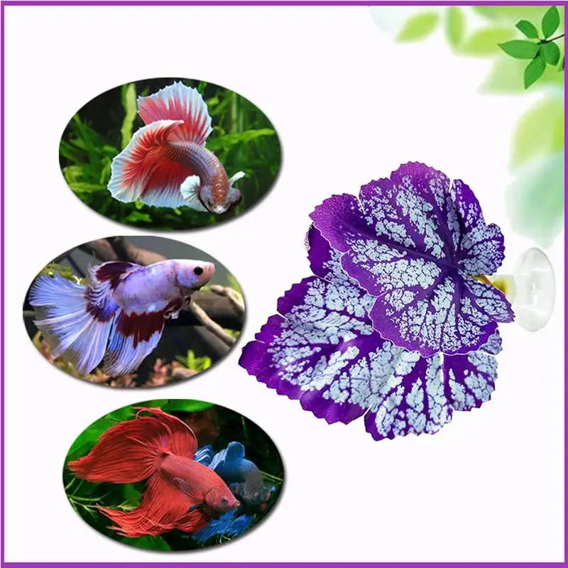 Betta Fish Leaf Hammock Fish Tank Accessories Spawning Grounds Breeding Resting Bed