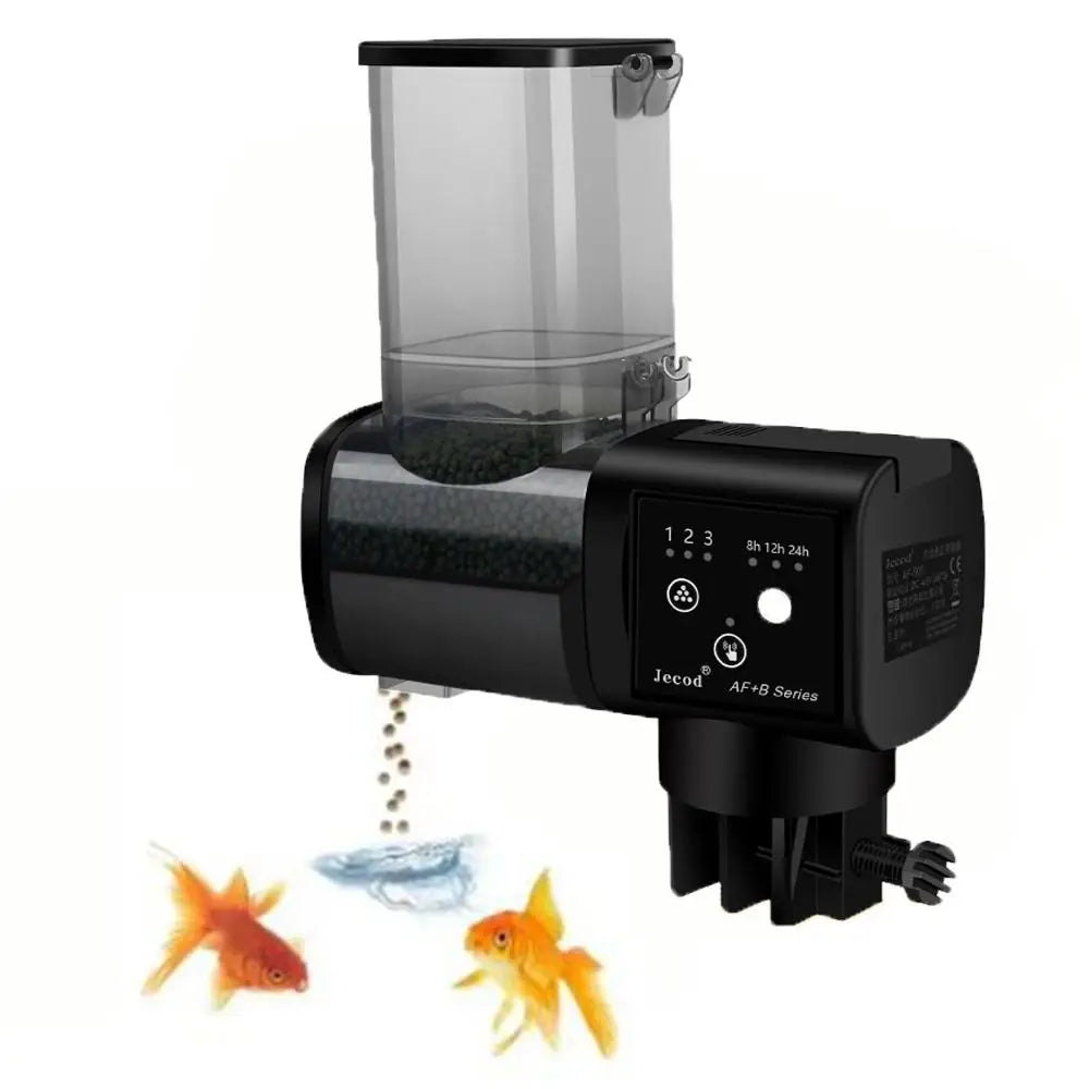 250ML/500M Fish Tank Feeder Digital Display Screen LCD Display Auto Fish Food Dispenser Adjustable Timer