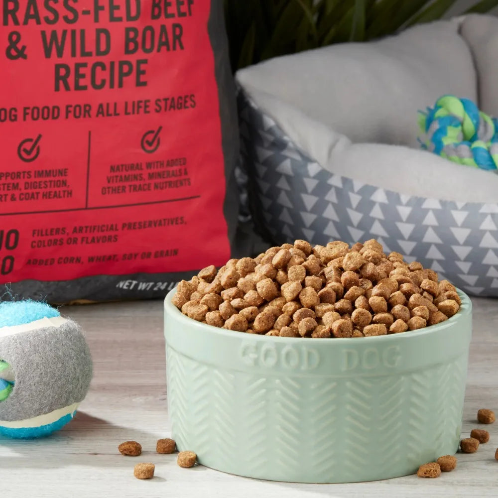 Dry Dog Food Wild & Free Beef & Wild Boar Recipe Dry Dog Food 24 Lbs Grain-Free Feed Dogs Snacks Supplies Pet Products