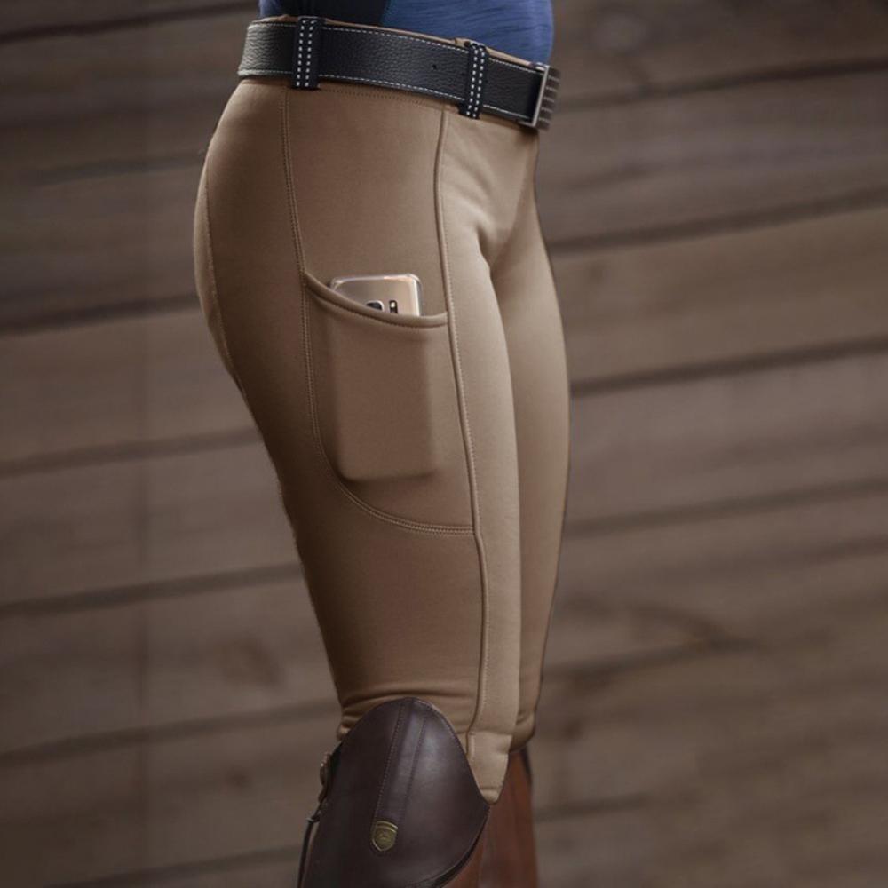 Women Horse Racing Pocket Hip Lift Horse Riding Tights Reithose Riding Pant Equestrian Pants Breeches Equestrian Leggings