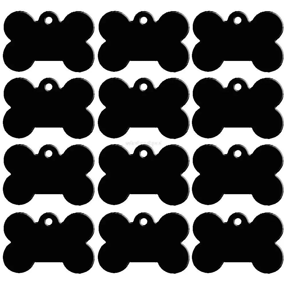 Wholesale 20 pcs/lot Dog Id Tag Double Sides Bone Shape Personalized Dog Puppy Tags Customized Cat Pet Name Phone No. Tag