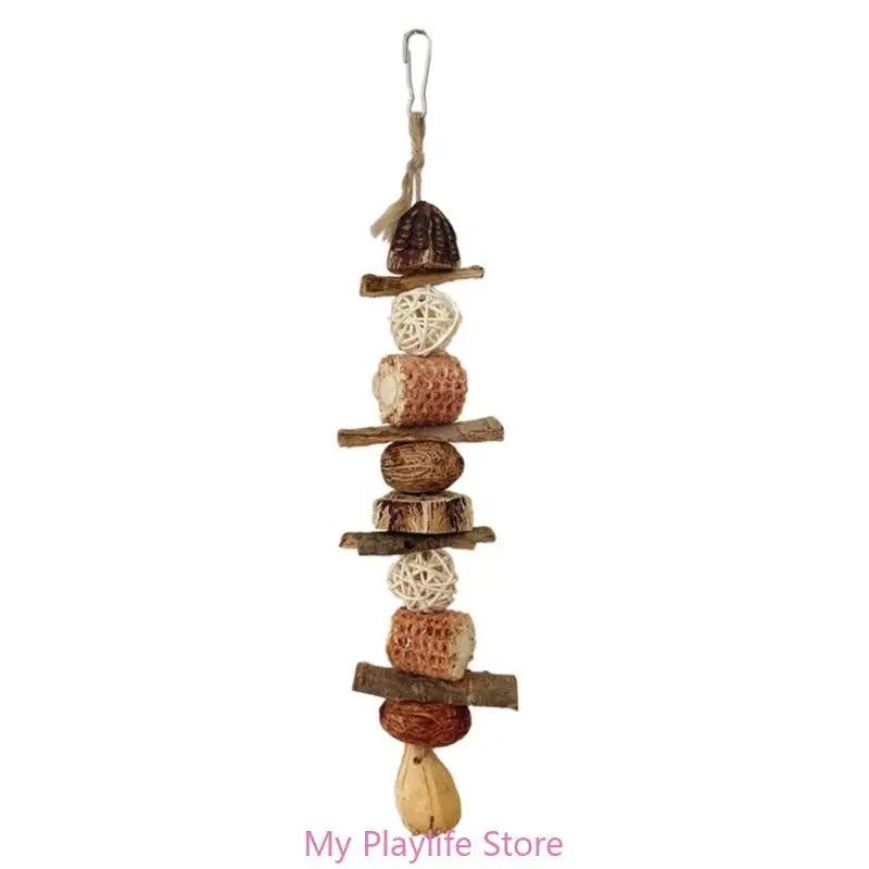 Colorful Block Bird Beak Grinding Toy Promotes Beak Health and Long Periods Entertainment for Parrot Bird Training
