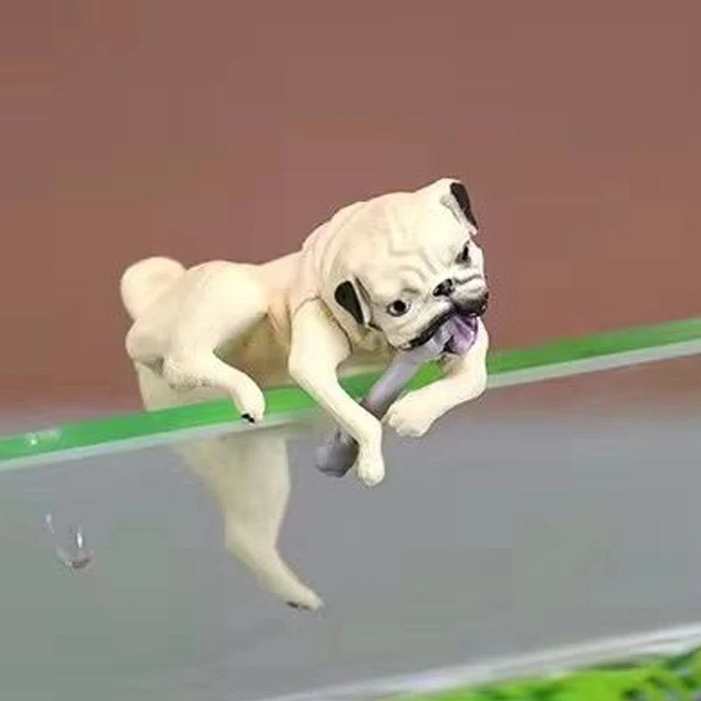 Mini Cartoon Dog Ornament Resin Figurine DIY Crafts Statue for Fish Tank Fishbowl Aquarium Accessories Home Decoration