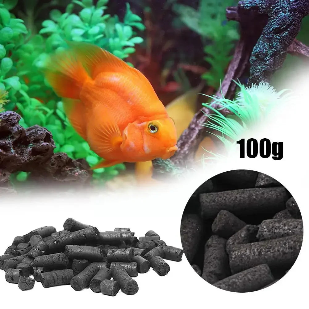 100g Activated Charcoal Carbon Pellets Free Mesh Media Bag for Aquarium Fish Pond Tank Canister Filter C5I8 gpd membrane