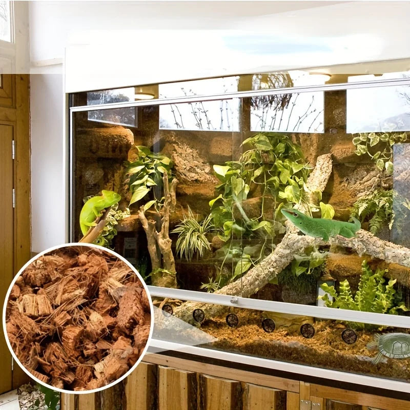 Turtle Natural Coconut Chip Reptiles Bedding Compressed Coco Husk Chips Terrarium Substrate Snake Gecko Lizard Bearded Dragon Frogs